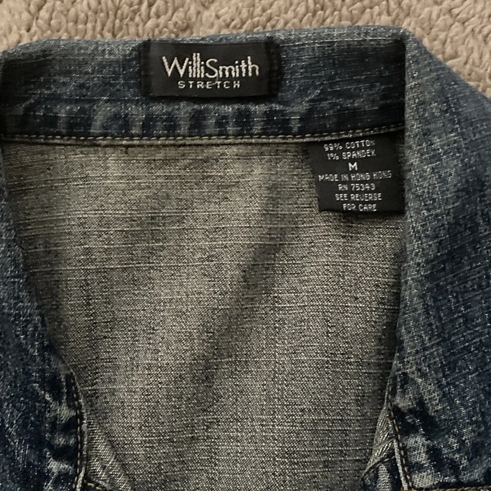 Willi Smith Wear Women's SZ Medium Demin Jacket Stretch Vintage 80's 90's‎ - Picture 6 of 11